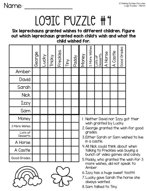 logic puzzles for adults.
